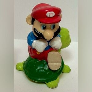 Vintage Super Mario Riding Turtle PVC Figurine